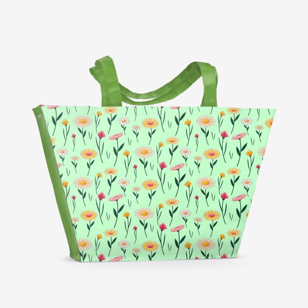 Пляжная сумка «Цветочная поляна»