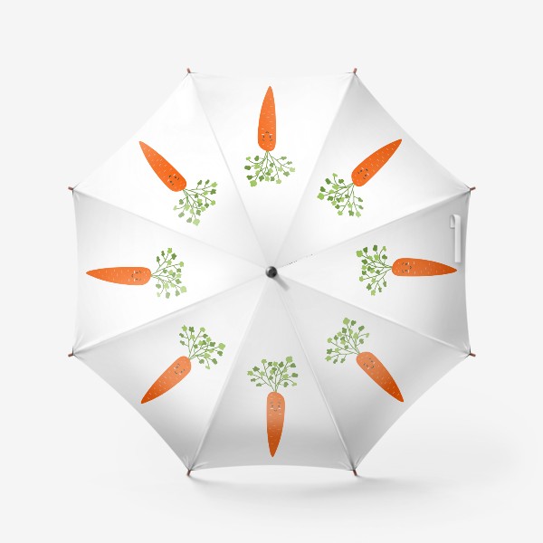 Зонт «Морковка. Принт с овощем»