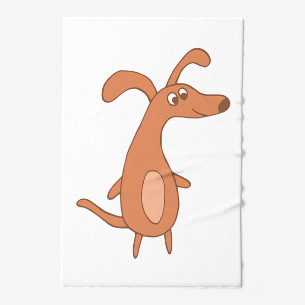 Полотенце «собака такса с длинными ушами»