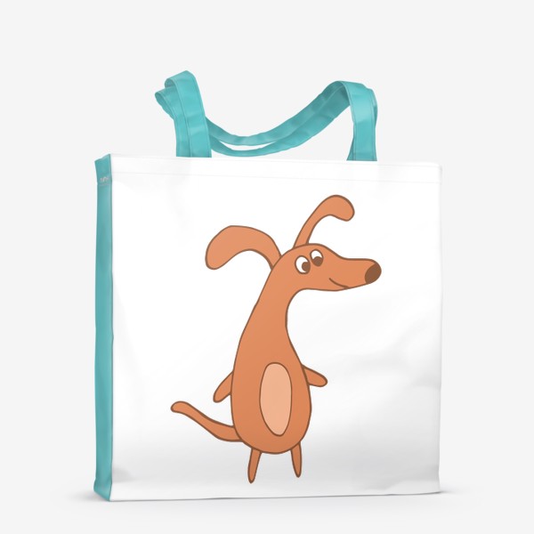 Сумка-шоппер «собака такса с длинными ушами»