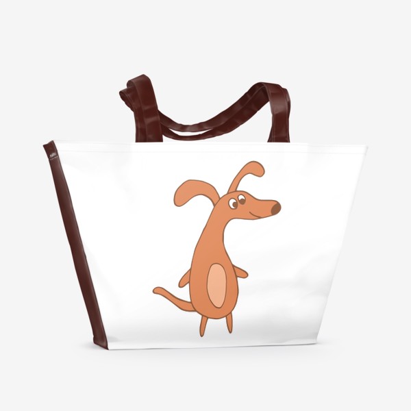 Пляжная сумка «собака такса с длинными ушами»