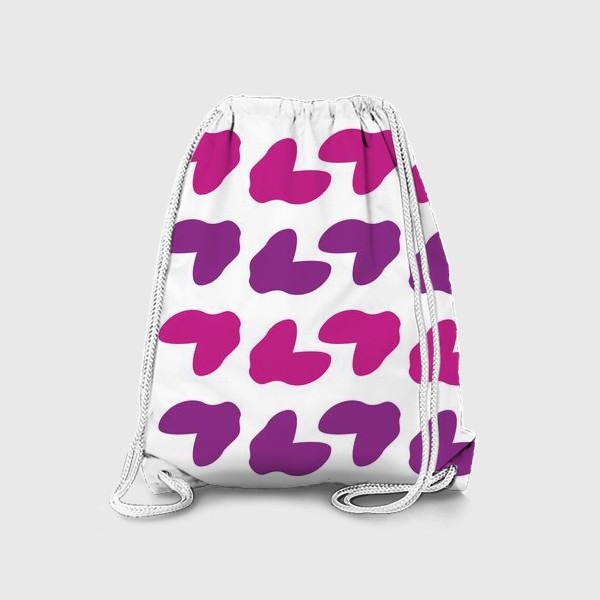 Рюкзак «Абстракция сердце фиолетовый»