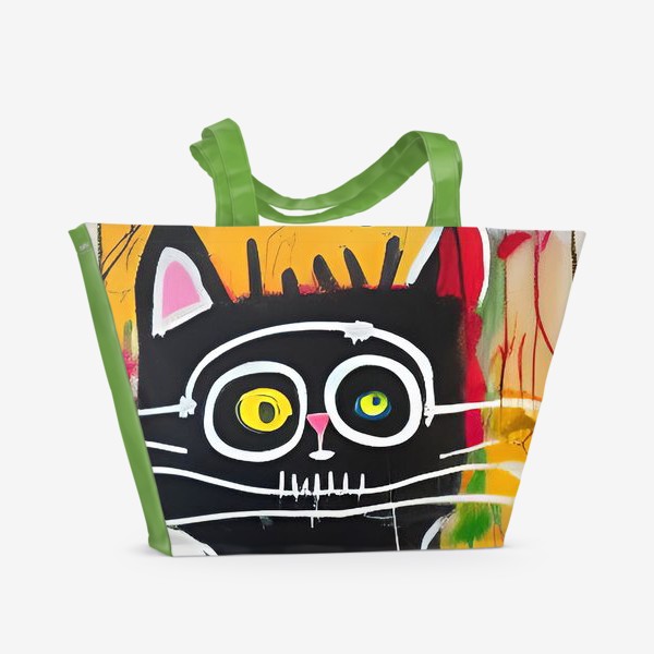 Пляжная сумка «Каракули  Дворовый кот»
