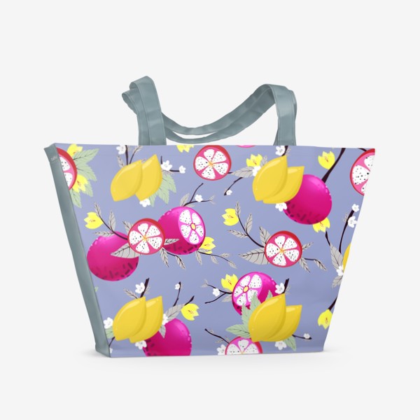 Пляжная сумка «Фруктово-лимонный сад»