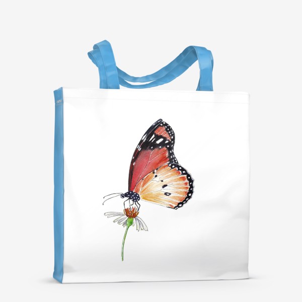 Сумка-шоппер «Бабочка и цветок»