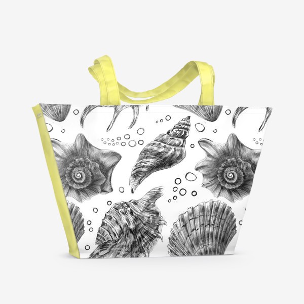 Пляжная сумка «бесшовный паттерн ракушки»