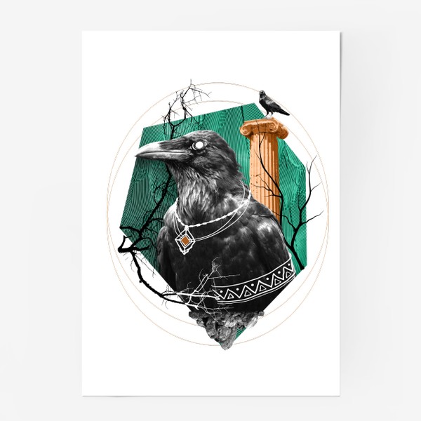 Постер «Ворон из серии коллажей "Тотемы"»