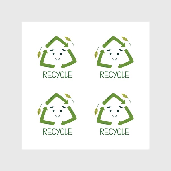 Шторы «Recycle. Экологический символ, День Земли.»