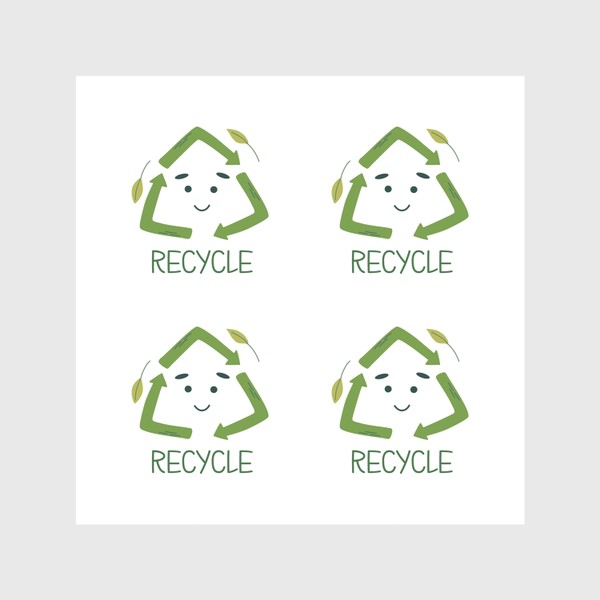 Скатерть «Recycle. Экологический символ, День Земли.»
