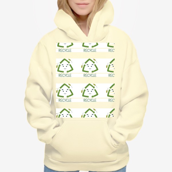 Худи «Recycle. Экологический символ, День Земли.»
