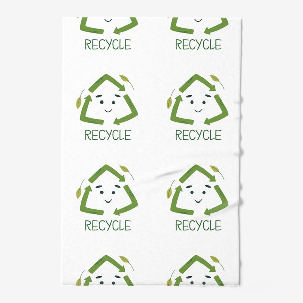 Полотенце «Recycle. Экологический символ, День Земли.»