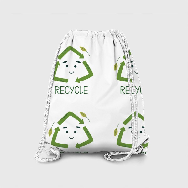 Рюкзак «Recycle. Экологический символ, День Земли.»
