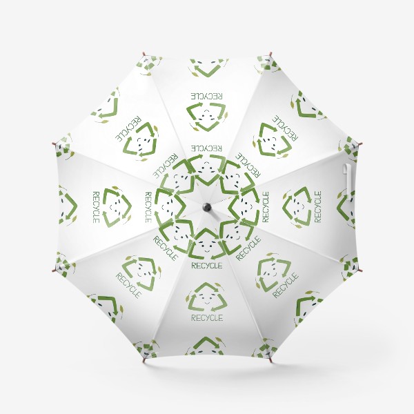 Зонт «Recycle. Экологический символ, День Земли.»