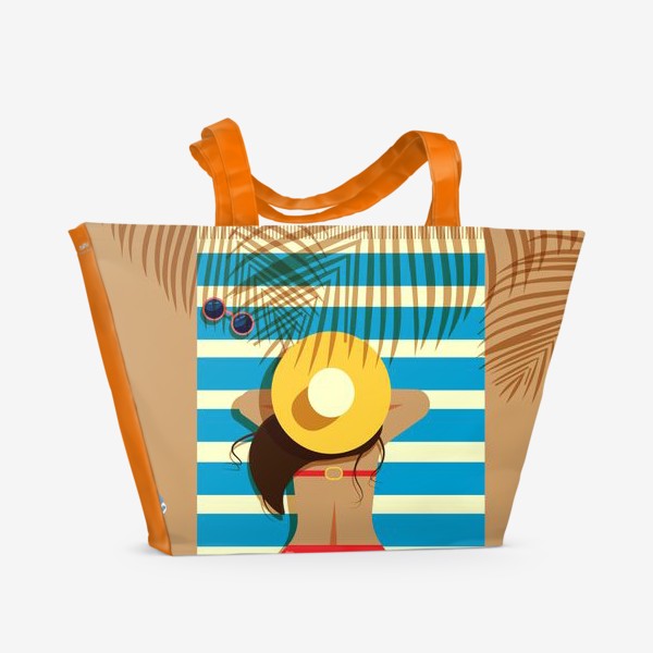 Пляжная сумка «девушка на пляже»