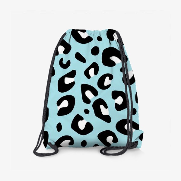Рюкзак «Голубой леопардовый пятнистый принт»