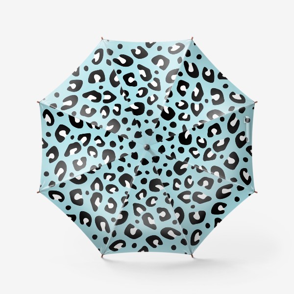 Зонт «Голубой леопардовый пятнистый принт»