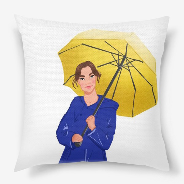 Подушка «Девушка с солнечным зонтом»