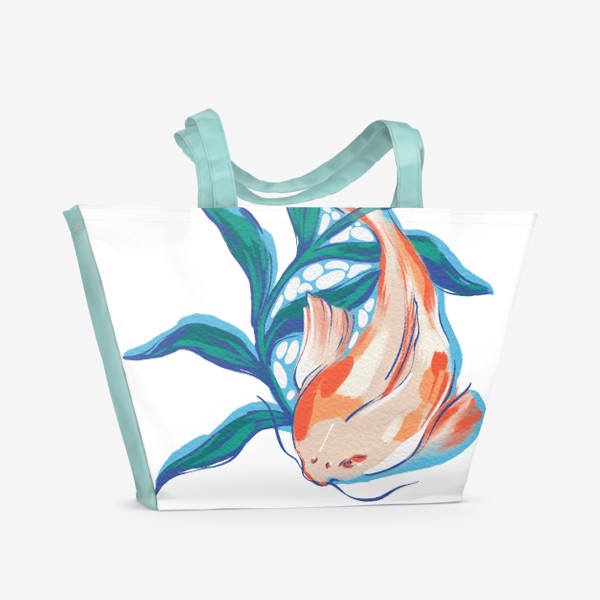Пляжная сумка «Карп кои. Рыбка в воде»