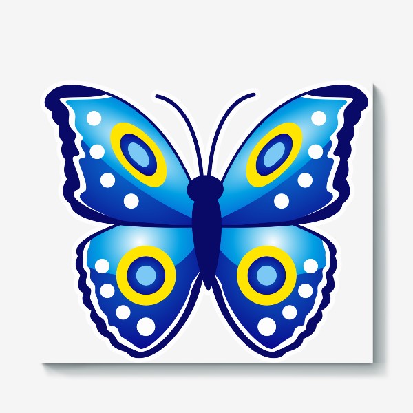 Холст «Синяя бабочка»
