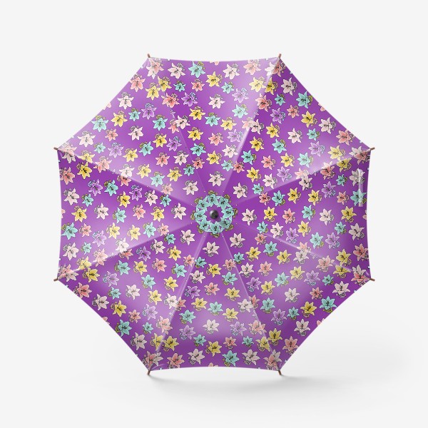 Зонт «Разноцветные лилии цветы.»