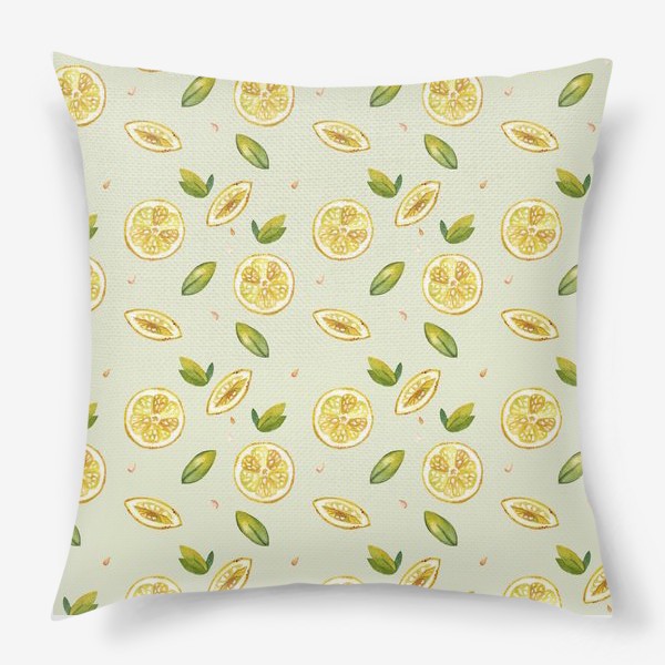 Подушка «Лимонный паттерн»