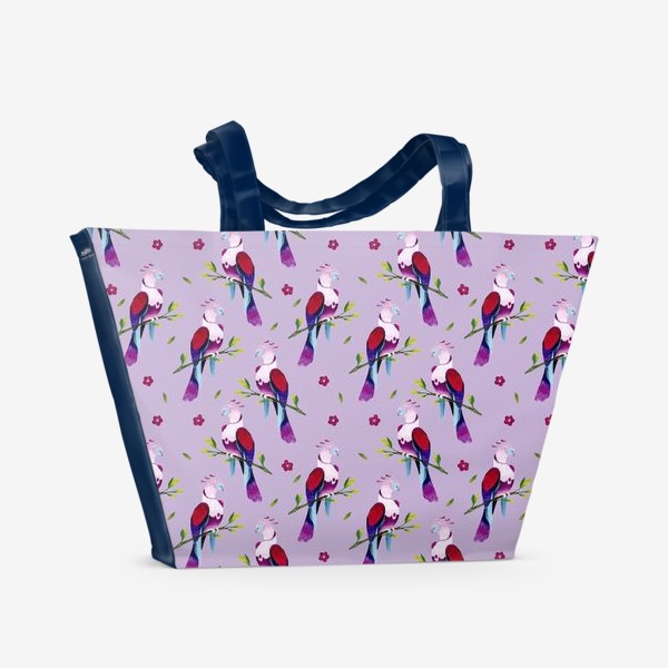 Пляжная сумка &laquo;Фиолетовая птица&raquo;