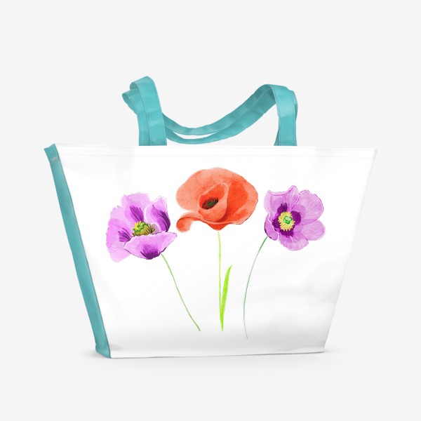 Пляжная сумка «три цветка»