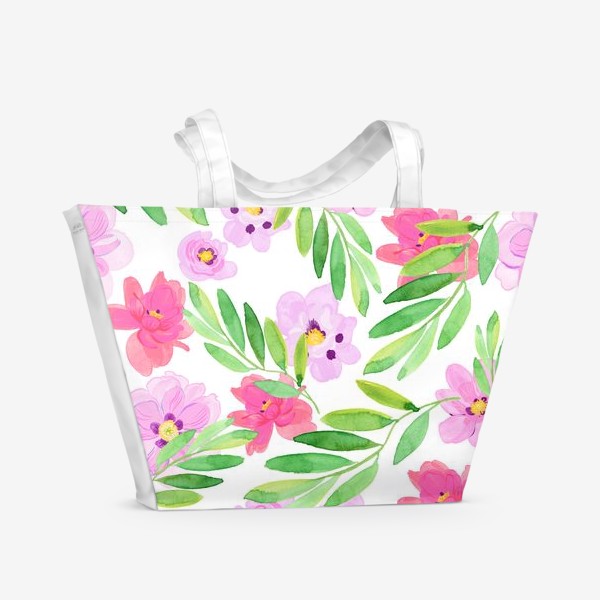 Пляжная сумка «южные цветы»