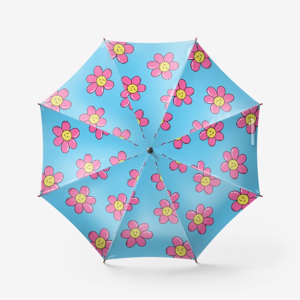 Зонт «Ромашки. Ретро узор с цветами »