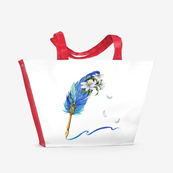 Пляжная сумка «Цветущее перо»