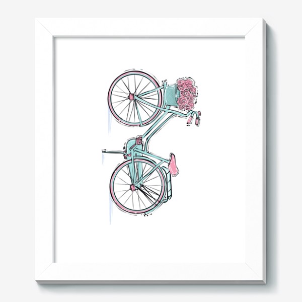 Картина «Велосипед с цветами»