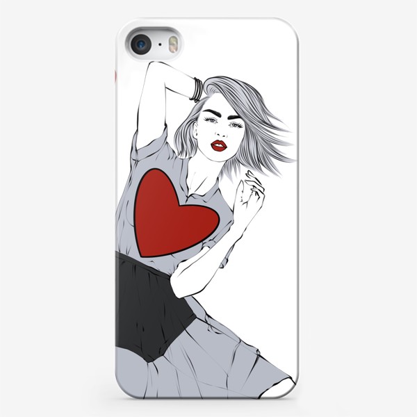 Чехол iPhone «Дама червовая»