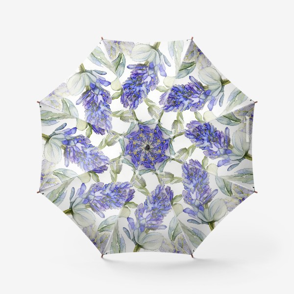 Зонт «Акварельный паттерн Цветы лаванды»