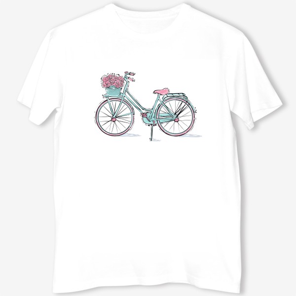 Футболка «Велосипед с цветами»