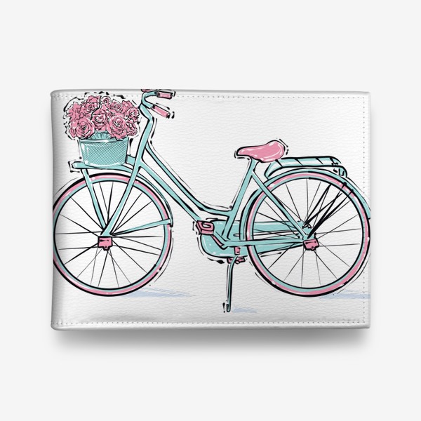 Кошелек «Велосипед с цветами»