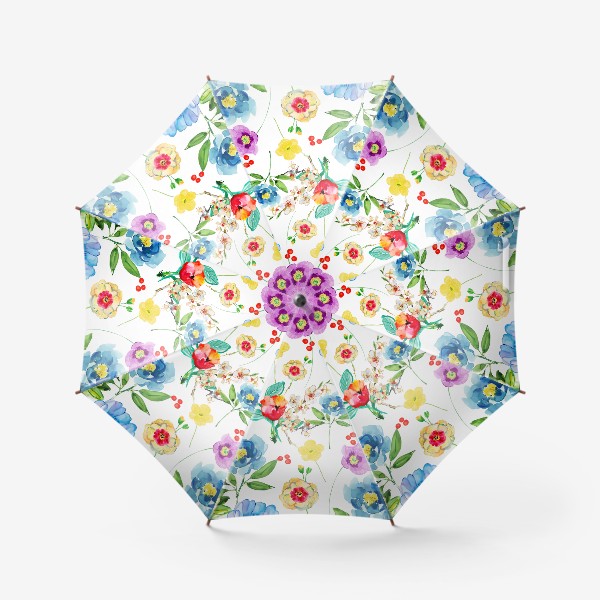 Зонт &laquo;разноцветные цветы&raquo;