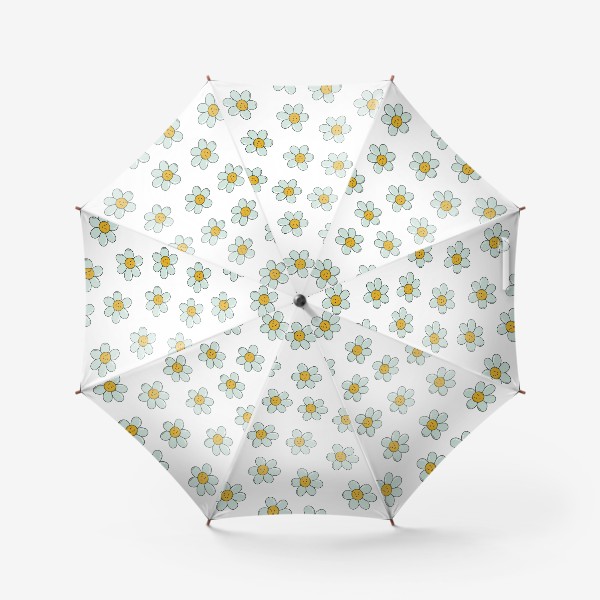 Зонт «Ромашки. Цветы в стиле ретро»