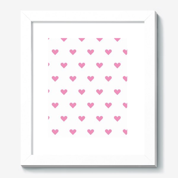 Картина «Принт простые розовые сердечки»