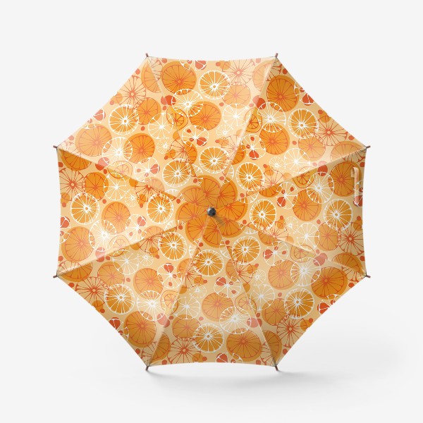 Зонт «Бесшовный паттерн апельсиновые дольки.Апельсины.»