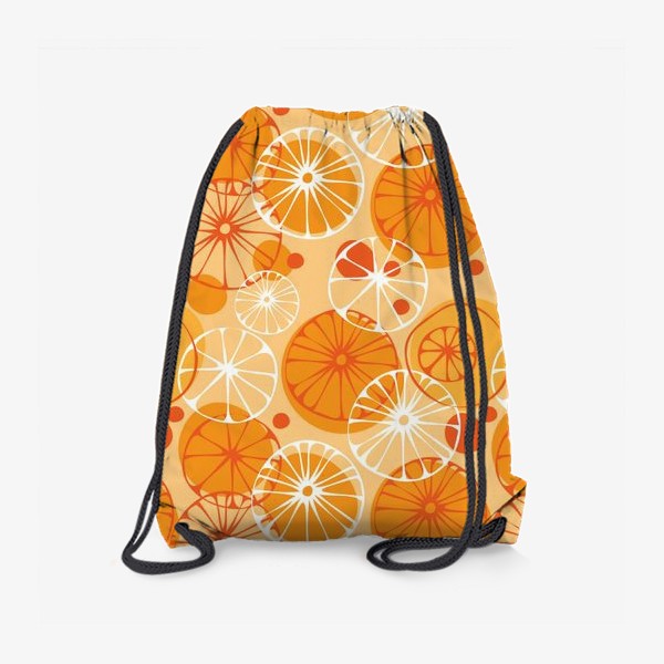 Рюкзак «Бесшовный паттерн апельсиновые дольки.Апельсины.»