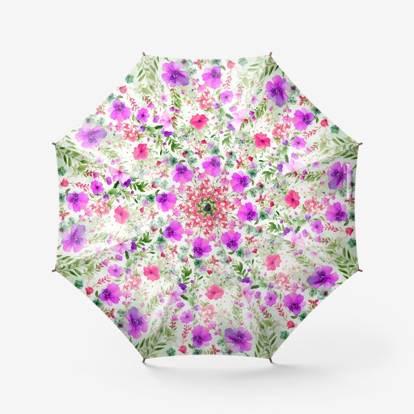 Зонт «Сиреневые акварельные цветы»