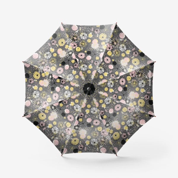 Зонт «Одуванчики абстракция.Бесшовный принт с цветами.»
