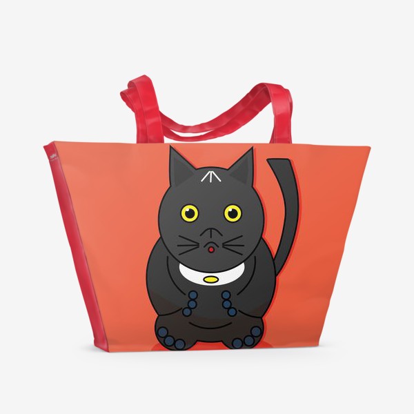 Пляжная сумка «кот коты стикер веселье»
