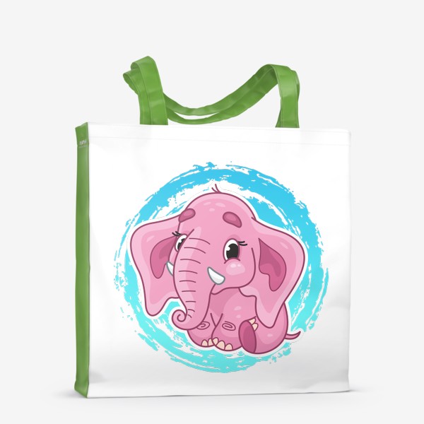 Сумка-шоппер «Милый розовый слоненок»
