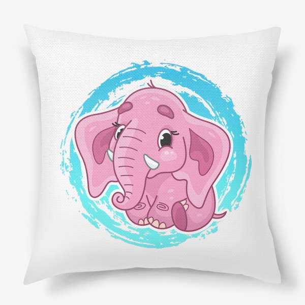 Подушка «Милый розовый слоненок»