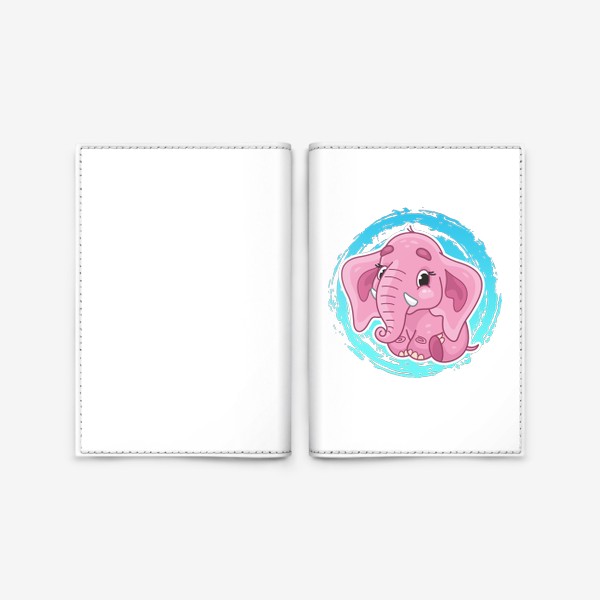 Обложка для паспорта «Милый розовый слоненок»