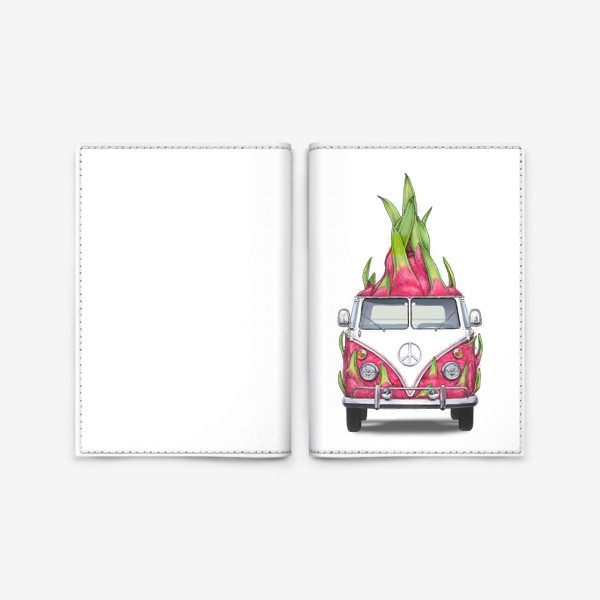 Обложка для паспорта «Драгонфрутовый фургон»