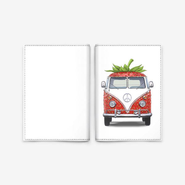 Обложка для паспорта «Клубничный фургон»