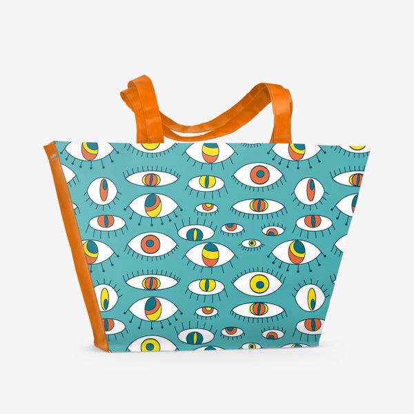 Пляжная сумка «Глазки на голубом»