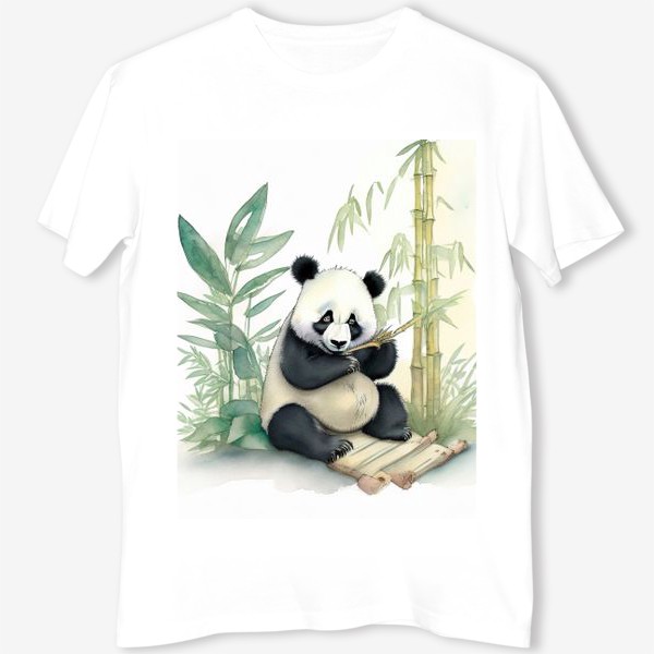 Футболка «Панда лакомится бамбуком»